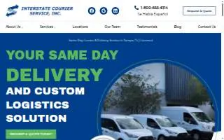Interstate Courier Service, Inc of Tampa website