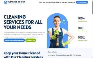 Cleaning By Gina LLC of Tavares website