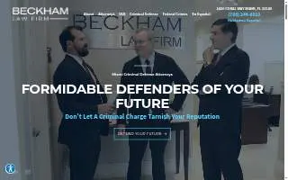 Beckham Law Firm of The Hammocks website