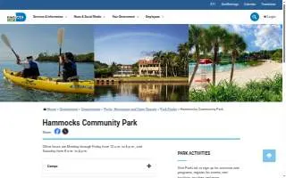 Hammocks Community Park website