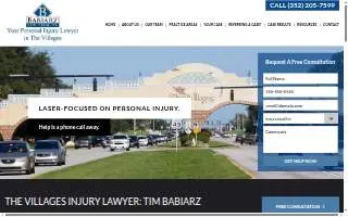 Babiarz Law Firm PA of The Villages website