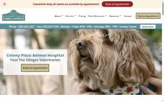 Colony Plaza Animal Hospital website