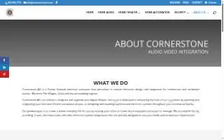 Cornerstone Audio Video Integration & Home Theater website