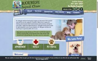 Baycrest Animal Clinic website
