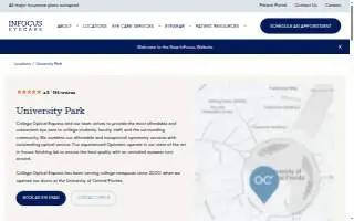 College Optical (InFocus Eyecare) website