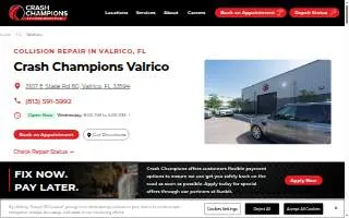 Crash Champions Collision Repair Valrico website