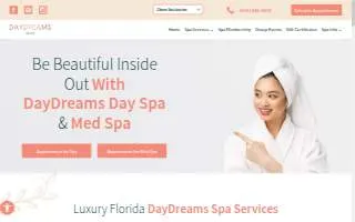 DayDreams Day Spa & Massage of Valrico website