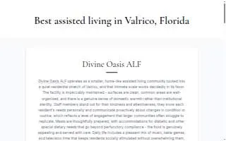 Divine Oasis ALF, LLC website