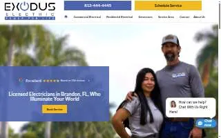 Exodus Electric Corp of Valrico website