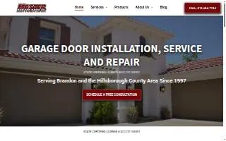Master Garage Door Co. of Valrico website