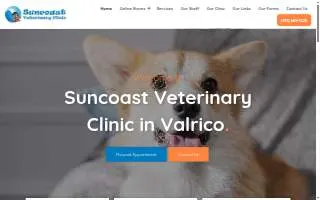 Suncoast Veterinary Clinic website
