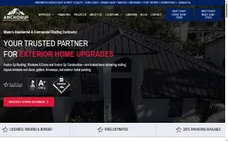 Anchor Up Roofing Windows & Doors website