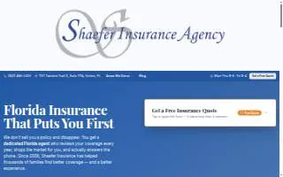 Shaefer Insurance Agency website