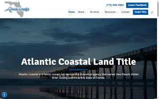 Atlantic Coastal Land Title Company, LLC of Vero Beach website