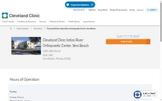 Cleveland Clinic Indian River Orthopaedic Center, Vero Beach