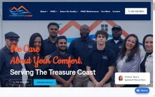Comfort Zone A/C & Heating website