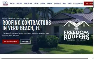 Freedom Roofers website