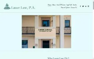 Lauer Law, P.A. website