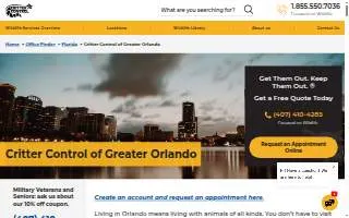 Critter Control® of Orlando website