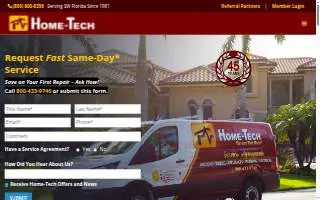 Hometech Home Inspections of Altamonte Springs website