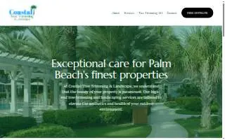Coastal Tree Trimming & Landscape website