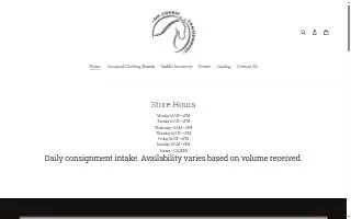 On Course Consignment Shop website