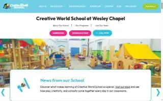 Creative World School - Wesley Chapel website