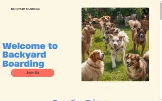 Backyard Boarding LLC website