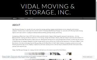 Vidal Moving & Storage website