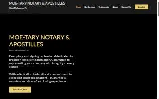 Moe-Tary Notary & Apostilles of West Melbourne website