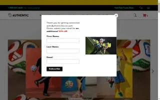 Authentic Soccer website