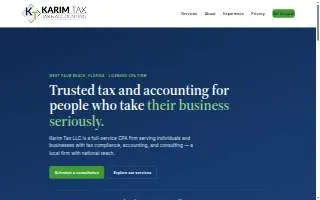 Karim Tax website
