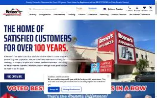 Rosner's Appliances of West Palm Beach website