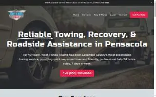 West Florida Towing of West Pensacola website