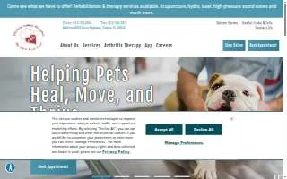 Ehrlich Animal Hospital & Arthritis Therapy Center of Westchase website