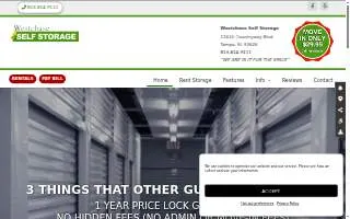 Westchase Self Storage website