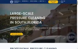 BAM Pressure Cleaning website
