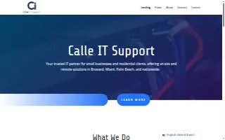 Calle IT Support website