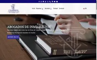 Cisneros Immigration Law Firm of Weston website