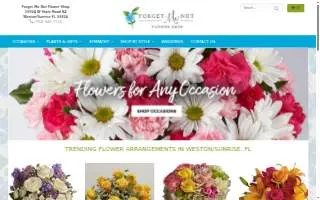 Forget Me Not Flower Shop of Weston website