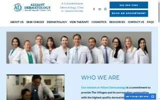 Alliant Dermatology of Wildwood website