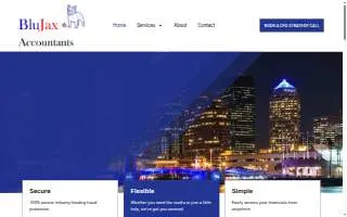 BluJax Accountants website