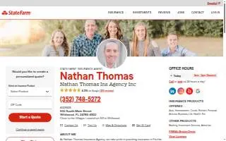 Nathan Thomas - State Farm Insurance Agent website