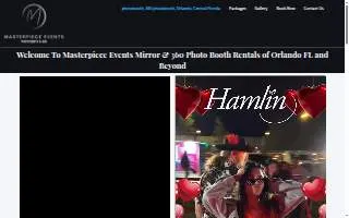 Masterpiece Events FL, Photo Booth & 360 Photo Booth website