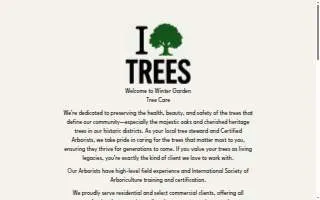 Winter Garden Tree Care website