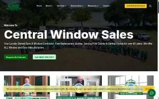 Central Window Sales website