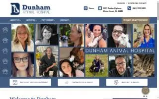 Dunham Animal Hospital website