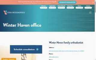 Hess Orthodontics of Winter Haven website