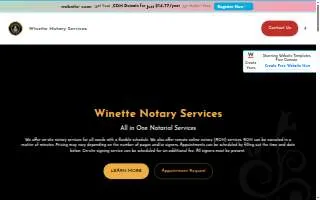Winette Notary Services website