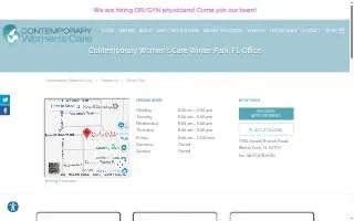 Contemporary Women's Care of Winter Park website